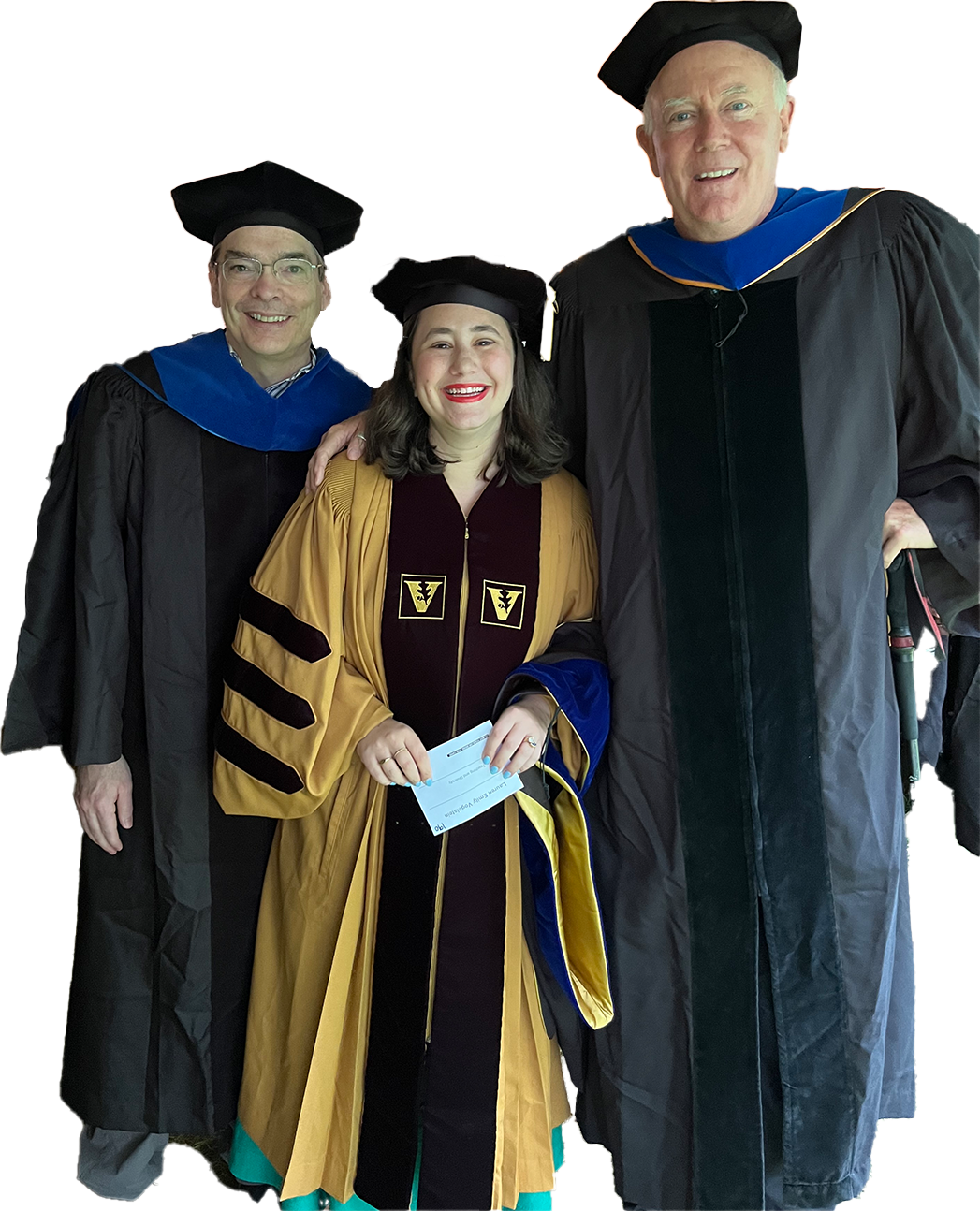 Lauren and her professors at Northwestern University